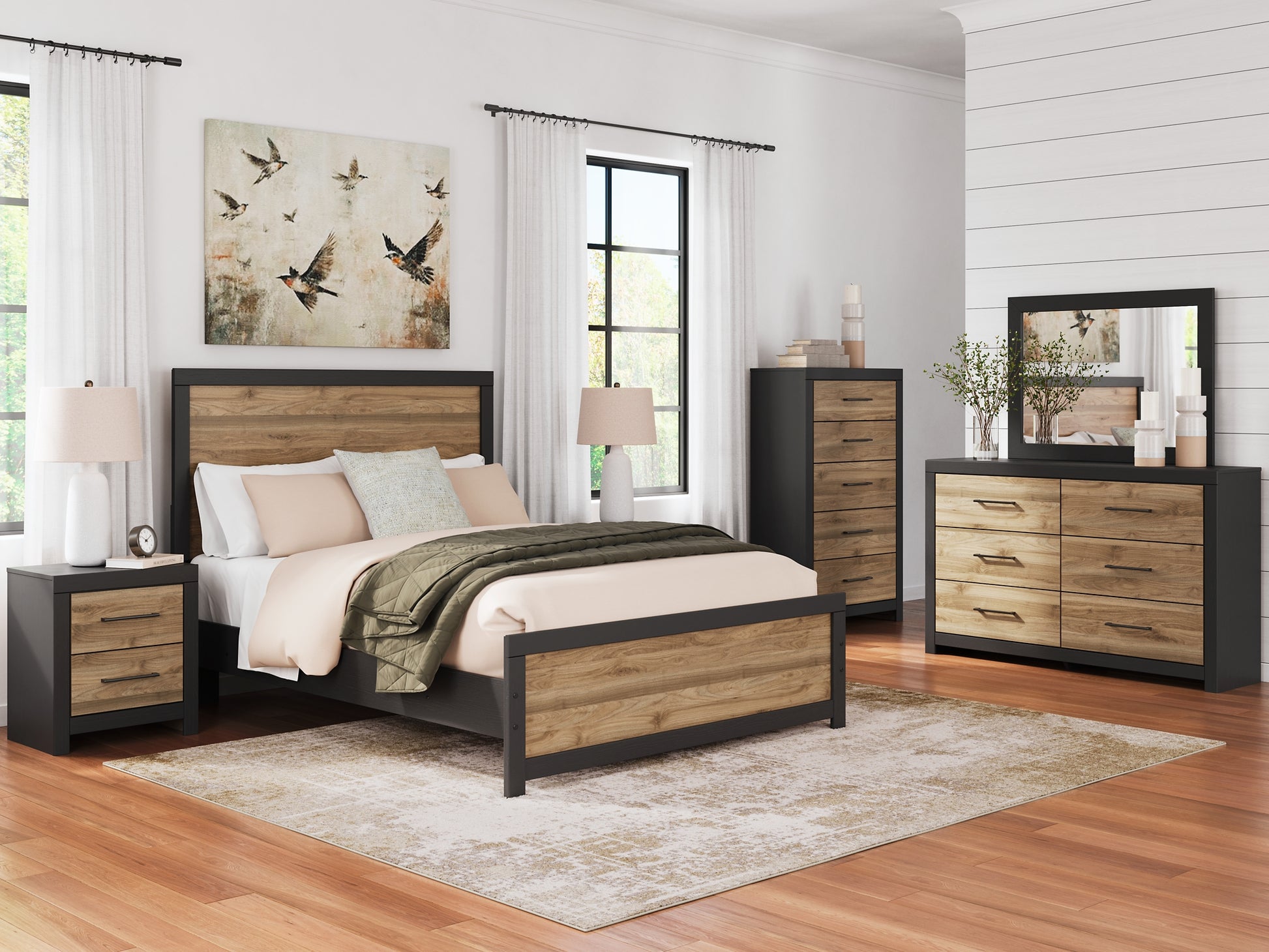 Vertani Queen Panel Bed with Dresser and 2 Nightstands Signature Design by Ashley®