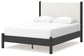 Cadmori Queen Upholstered Panel Bed with Mirrored Dresser Signature Design by Ashley®