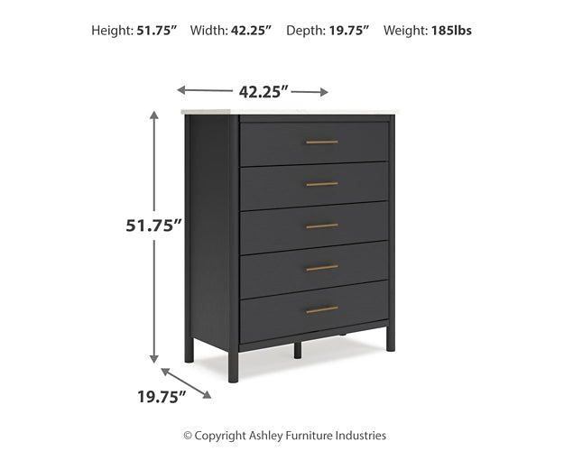 Cadmori Queen Upholstered Panel Bed with Mirrored Dresser and Chest Signature Design by Ashley®