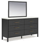 Cadmori Full Upholstered Panel Bed with Mirrored Dresser and Nightstand Signature Design by Ashley®