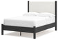 Cadmori Full Upholstered Panel Bed with Mirrored Dresser and Nightstand Signature Design by Ashley®