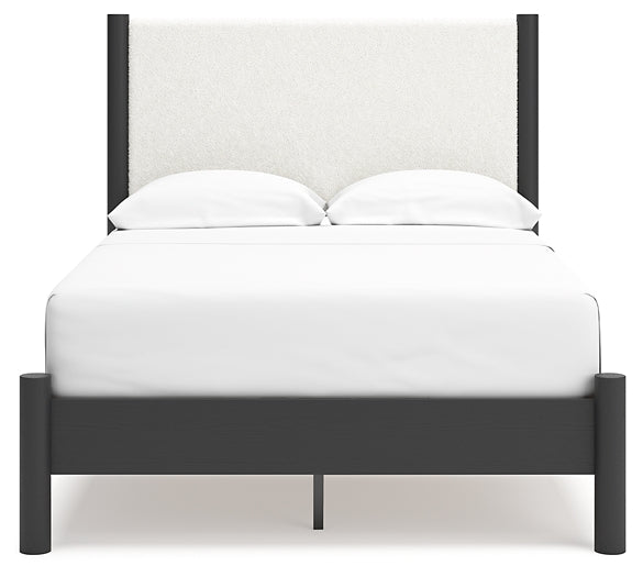 Cadmori Full Upholstered Panel Bed with Mirrored Dresser and Nightstand Signature Design by Ashley®