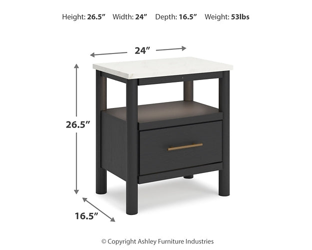 Cadmori Full Upholstered Panel Bed with Mirrored Dresser and Nightstand Signature Design by Ashley®