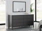 Cadmori Full Upholstered Panel Bed with Mirrored Dresser and Nightstand Signature Design by Ashley®