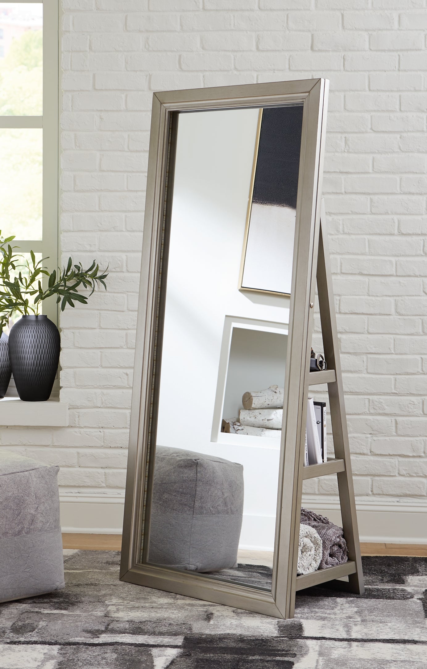 Evesen Floor Standing Mirror/Storage Signature Design by Ashley®