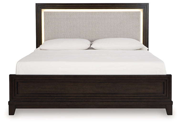 Neymorton California King Upholstered Panel Bed Signature Design by Ashley®