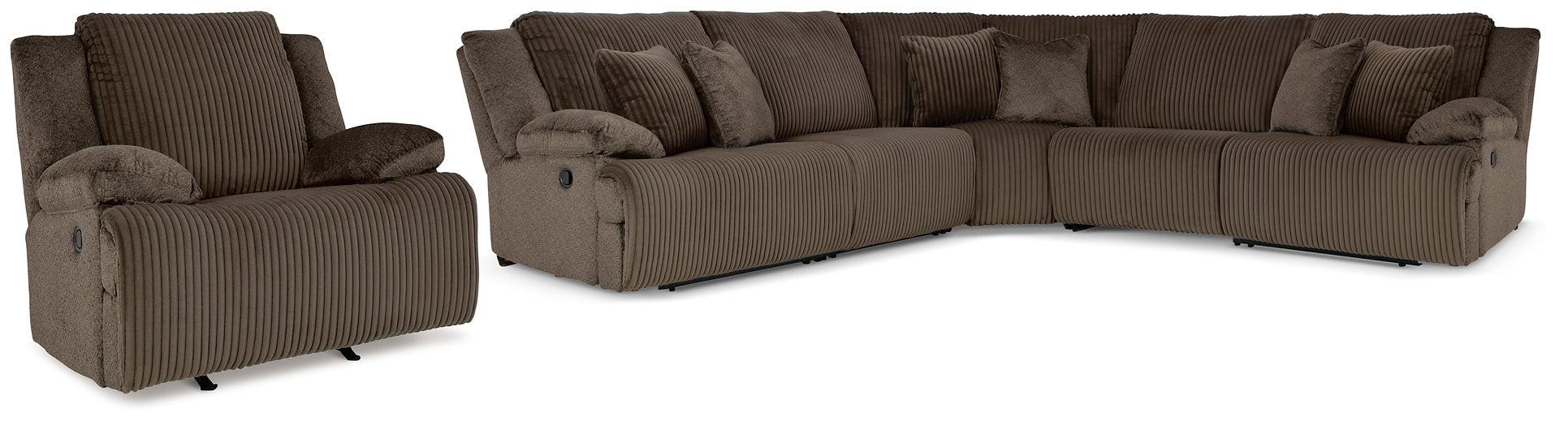 Top Tier 5-Piece Sectional with Recliner Signature Design by Ashley®