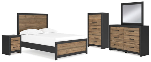 Vertani Full Panel Bed with Mirrored Dresser, Chest and Nightstand Signature Design by Ashley®