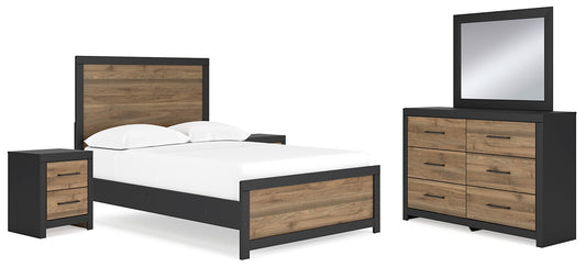 Vertani Full Panel Bed with Mirrored Dresser and 2 Nightstands Signature Design by Ashley®