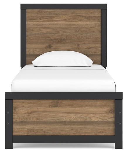 Vertani Twin Panel Bed with Nightstand Signature Design by Ashley®