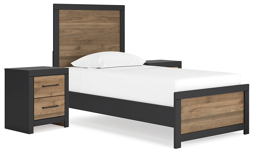 Vertani Twin Panel Bed with Nightstand Signature Design by Ashley®