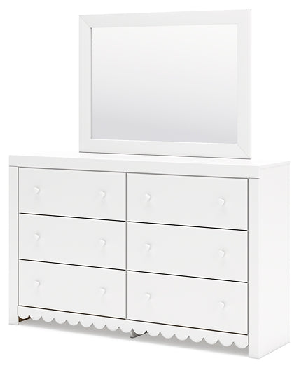 Mollviney Full Panel Headboard with Mirrored Dresser Signature Design by Ashley®