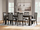 Hyndell Dining Table and 6 Chairs Signature Design by Ashley®