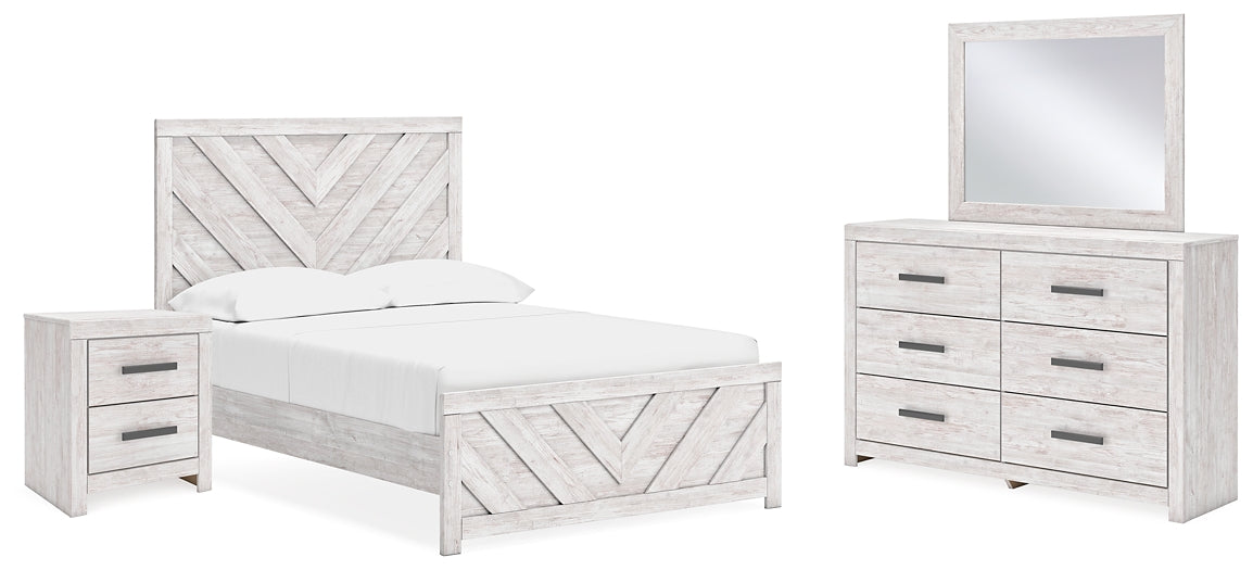 Cayboni Full Panel Bed with Mirrored Dresser and Nightstand Signature Design by Ashley®