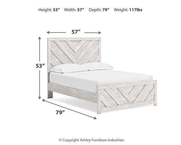 Cayboni Full Panel Bed with Mirrored Dresser Signature Design by Ashley®