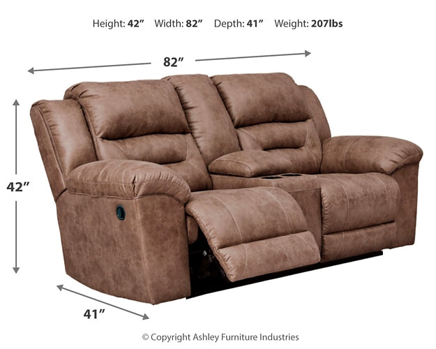 Stoneland DBL Rec Loveseat w/Console Signature Design by Ashley®