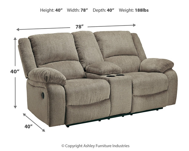 Draycoll DBL Rec Loveseat w/Console Signature Design by Ashley®