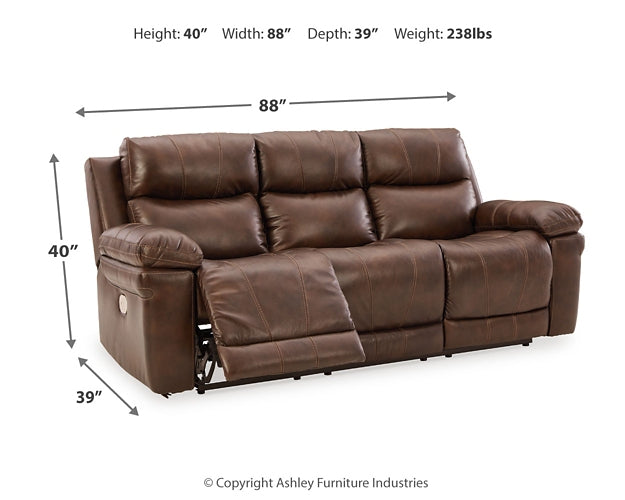 Edmar PWR REC Sofa with ADJ Headrest Signature Design by Ashley®