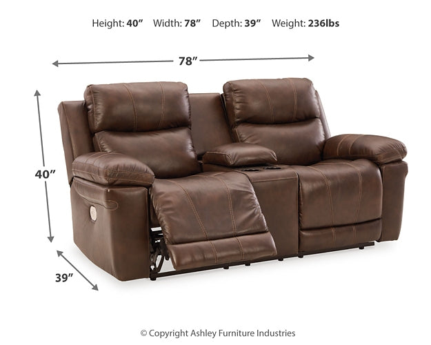 Edmar PWR REC Loveseat/CON/ADJ HDRST Signature Design by Ashley®