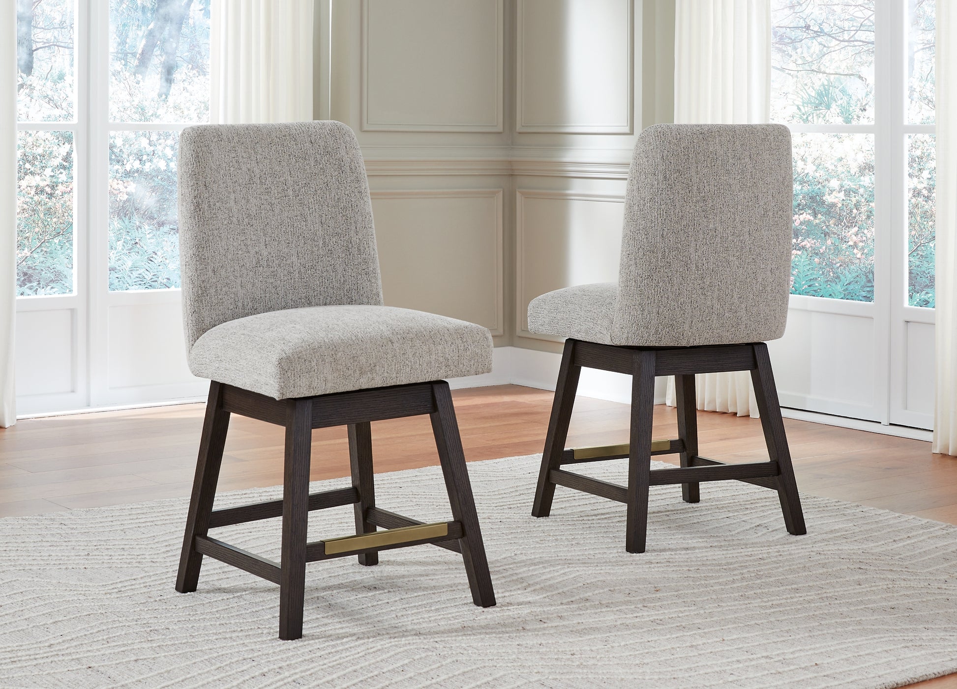 Burkhaus UPH Swivel Barstool (2/CN) Signature Design by Ashley®