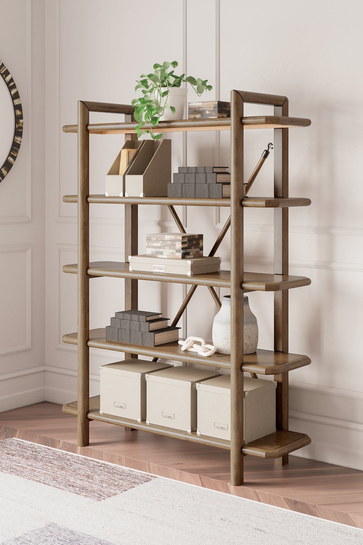 Roanhowe Home Office Desk and Storage Signature Design by Ashley®