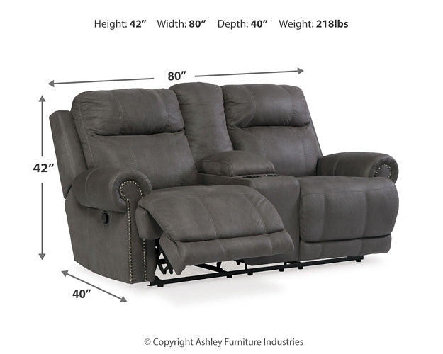 Austere DBL Rec Loveseat w/Console Signature Design by Ashley®