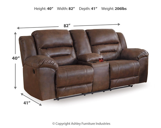 Stoneland DBL Rec Loveseat w/Console Signature Design by Ashley®