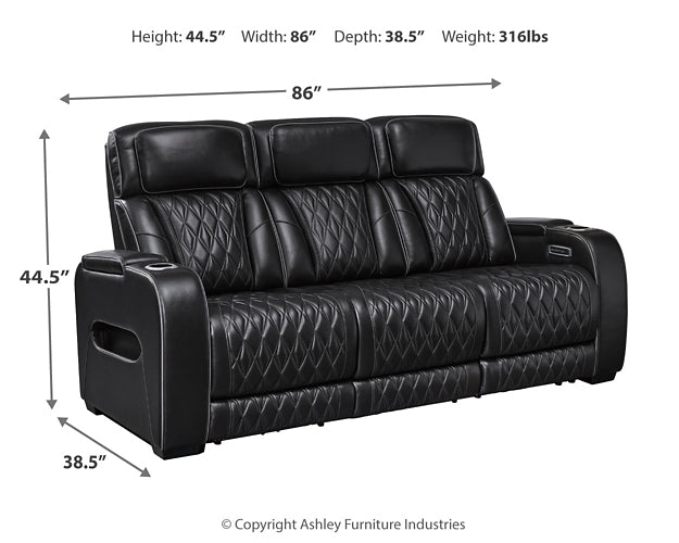 Boyington PWR REC Sofa with ADJ Headrest Signature Design by Ashley®