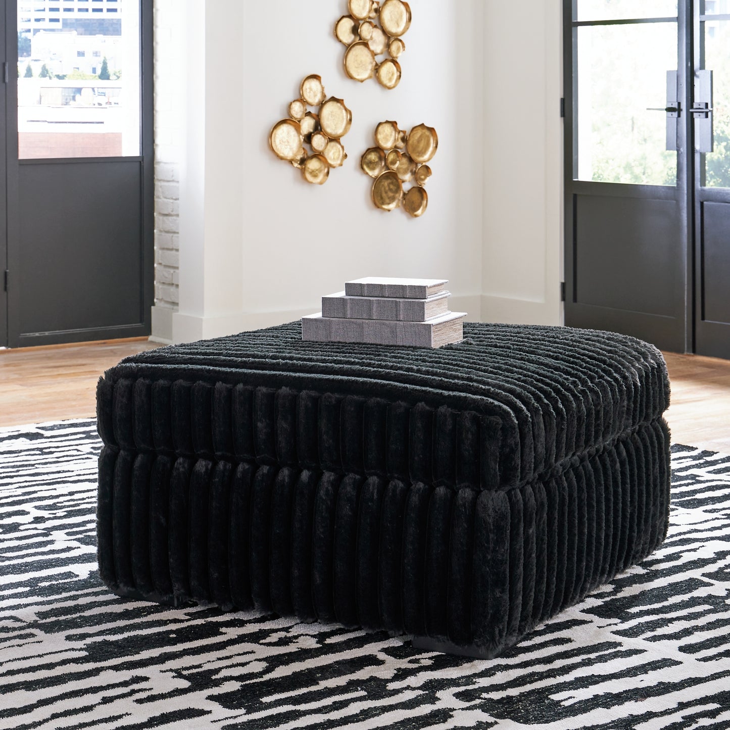 Midnight-Madness Oversized Accent Ottoman Signature Design by Ashley®