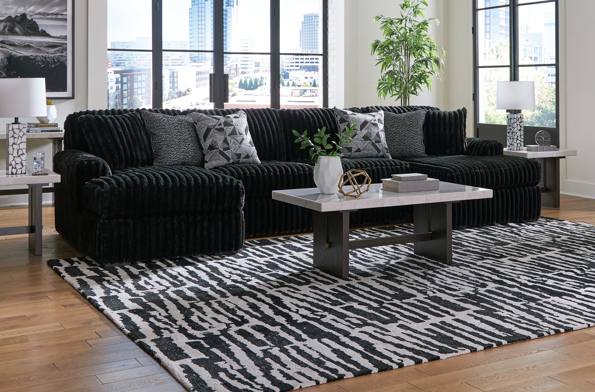 Midnight-Madness 3-Piece Sectional with Chaise Signature Design by Ashley®