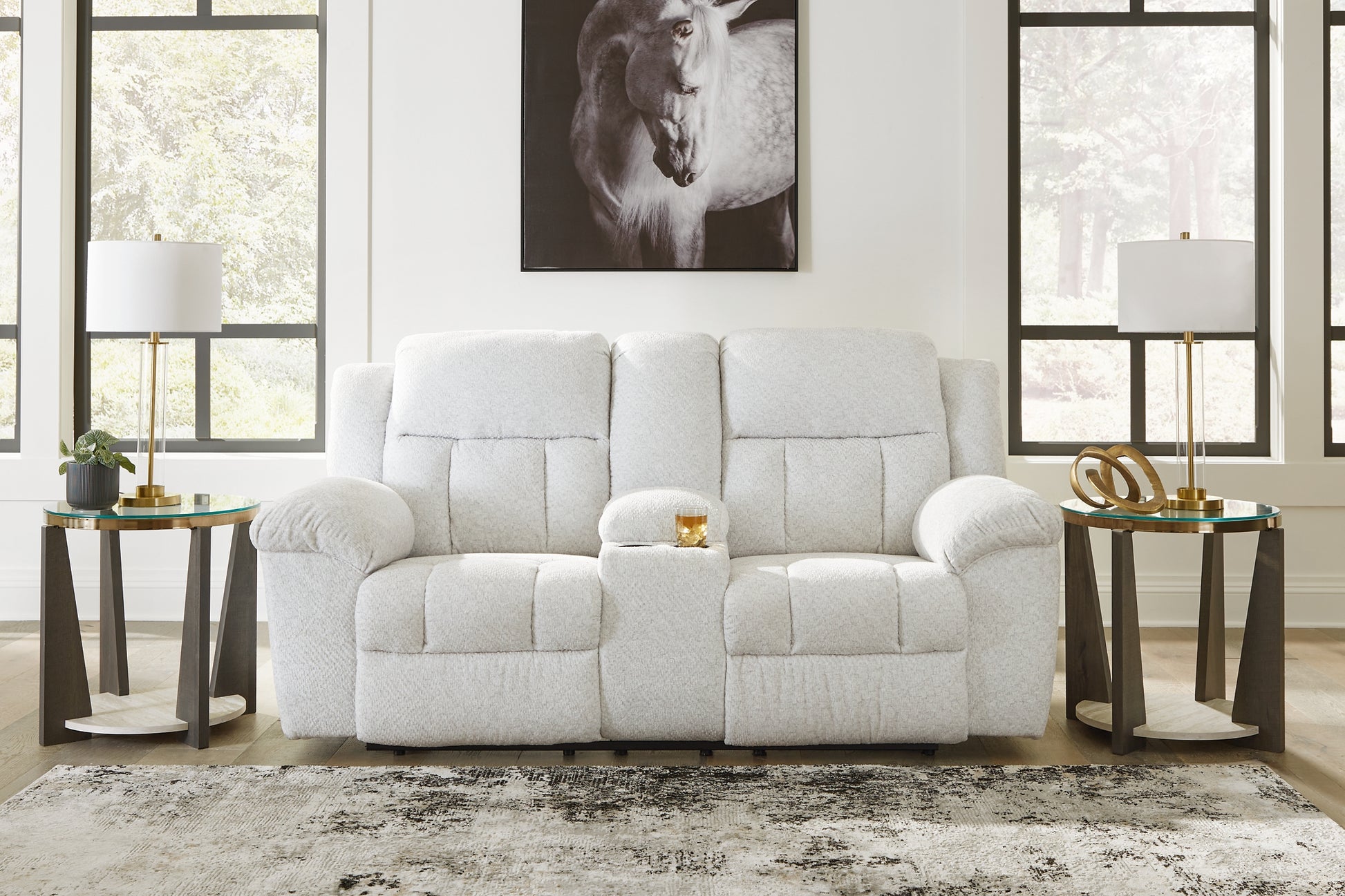 Frohn DBL Rec Loveseat w/Console Signature Design by Ashley®