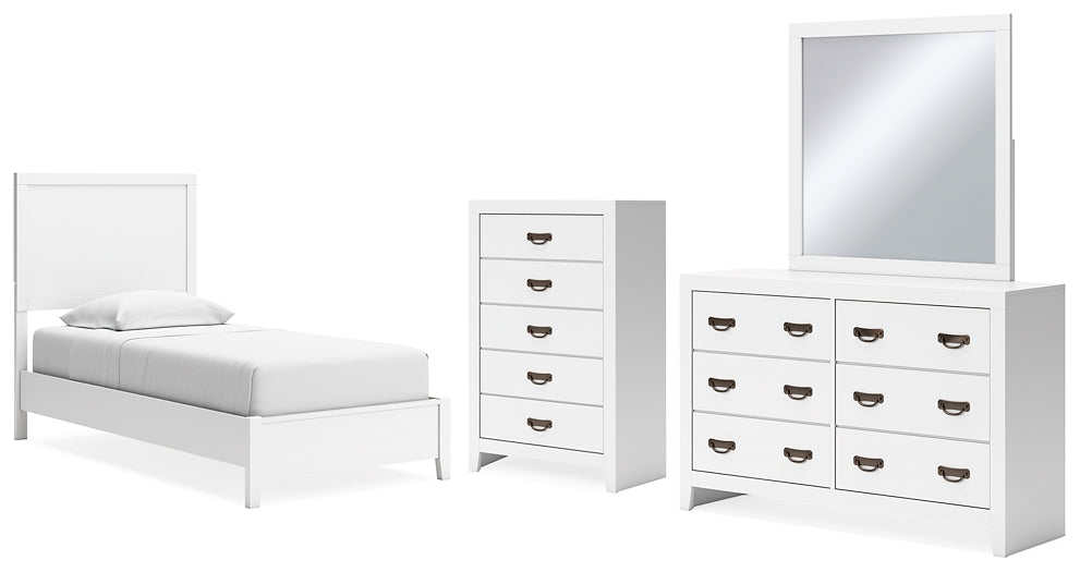 Binterglen Twin Panel Bed with Mirrored Dresser and Chest Signature Design by Ashley®