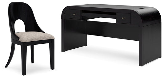 Rowanbeck Home Office Desk with Chair Signature Design by Ashley®
