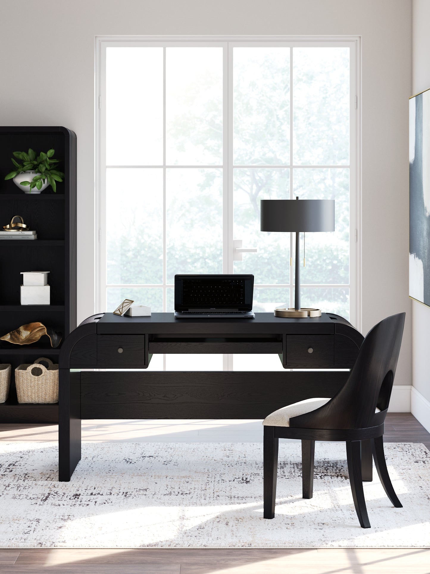 Rowanbeck Home Office Desk with Chair Signature Design by Ashley®