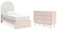 Wistenpine Twin Upholstered Panel Bed with Dresser Signature Design by Ashley®