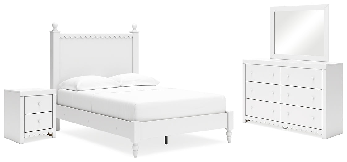 Mollviney Full Panel Bed with Mirrored Dresser and Nightstand Signature Design by Ashley®