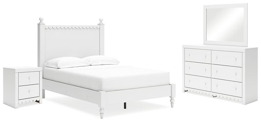Mollviney Full Panel Bed with Mirrored Dresser and Nightstand Signature Design by Ashley®