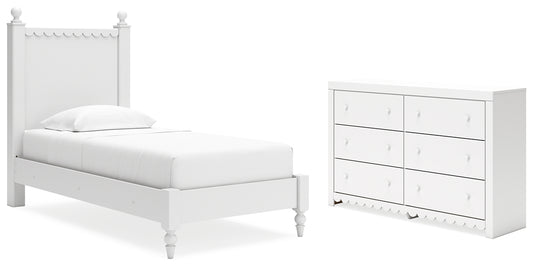 Mollviney Twin Panel Bed with Dresser Signature Design by Ashley®