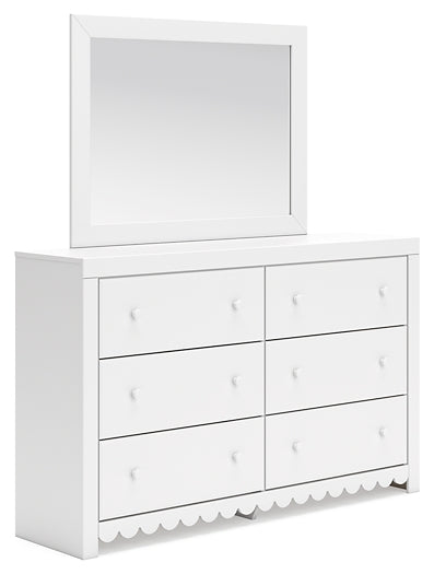 Mollviney Twin Panel Bed with Mirrored Dresser and Nightstand Signature Design by Ashley®