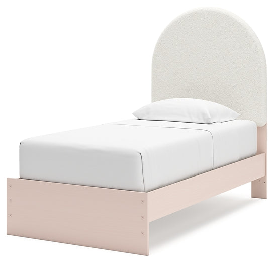 Wistenpine Twin Upholstered Panel Bed with Nightstand Signature Design by Ashley®
