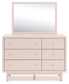 Wistenpine Full Upholstered Panel Bed with Mirrored Dresser and 2 Nightstands Signature Design by Ashley®