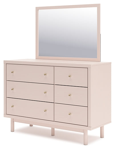 Wistenpine Full Upholstered Panel Bed with Mirrored Dresser and 2 Nightstands Signature Design by Ashley®