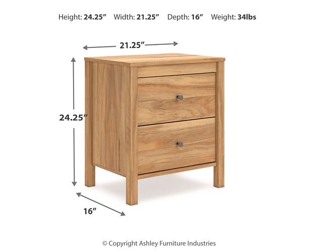 Bermacy Two Drawer Night Stand Signature Design by Ashley®