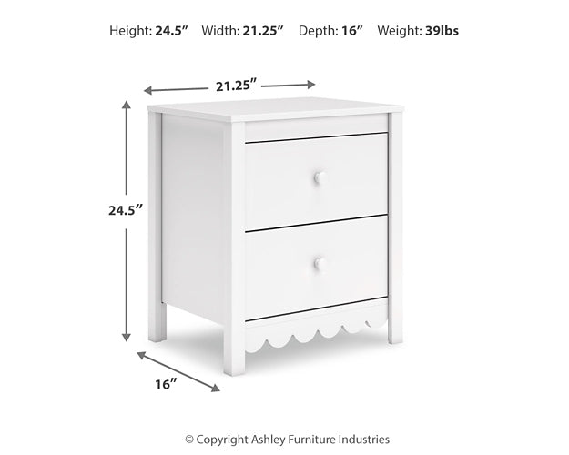 Hallityn Two Drawer Night Stand Signature Design by Ashley®