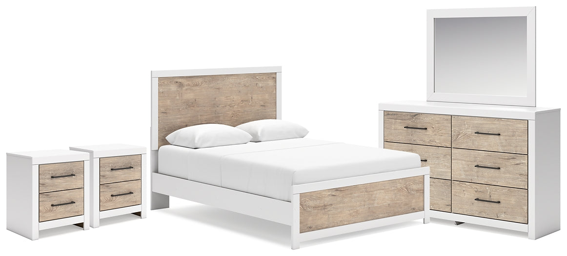 Charbitt Queen Panel Bed with Mirrored Dresser and 2 Nightstands Signature Design by Ashley®