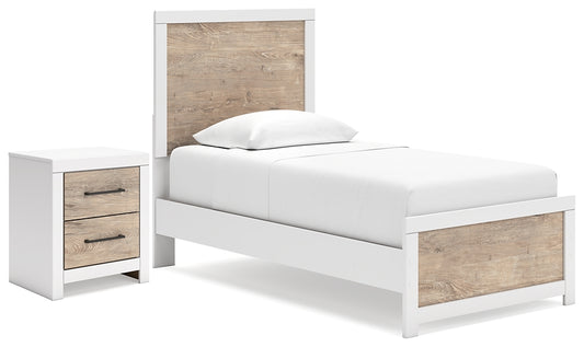 Charbitt Twin Panel Bed with Nightstand Signature Design by Ashley®