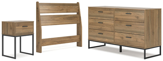 Deanlow Twin Panel Headboard with Dresser and Nightstand Signature Design by Ashley®