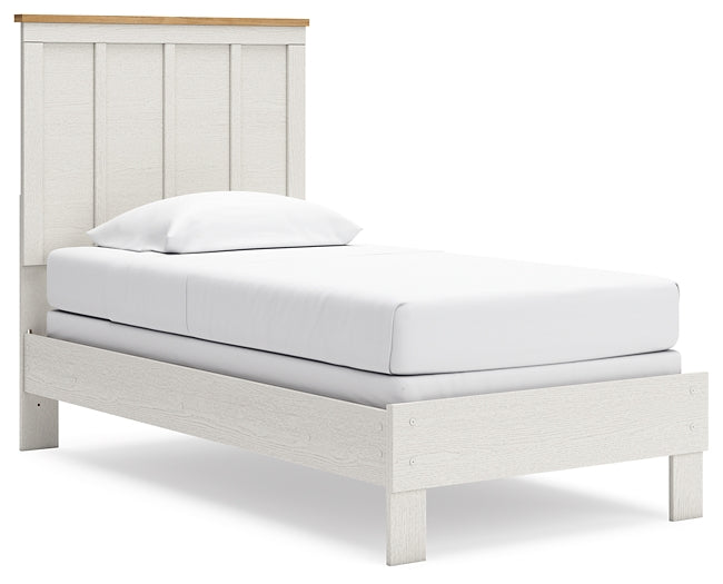 Linnocreek Twin Panel Bed with Nightstand Benchcraft®