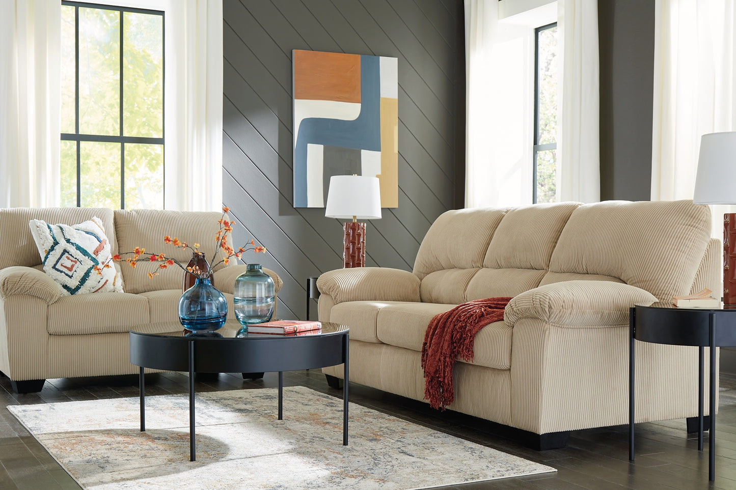 SimpleJoy Sofa and Loveseat Signature Design by Ashley®