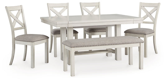 Robbinsdale Dining Table and 4 Chairs and Bench Signature Design by Ashley®